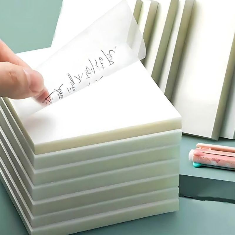 Bloco Adesivo Transparente para Anotações 50 folhas – Sticky Note...