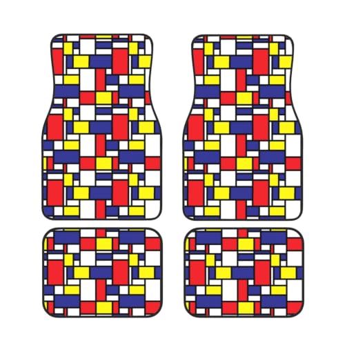 Alfombrillas antideslizantes Mondrian para coche en neopreno de alta resistencia