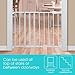 Summer Infant Top of Stairs Simple to Secure Metal Baby Gate, White Metal Finish – 30” Tall, Fits Openings up to 29” to 42” Wide, Baby and Pet Gate for Doorways and Stairways