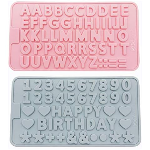 QZDADA Silicone Alphabet and Number Moulds Cover