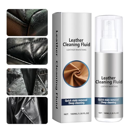 レザークリーナー,100ml クリーニング液 | シミ除去液 | 家具、ソファ、車内、シート、ブーツ、靴、室内装飾用