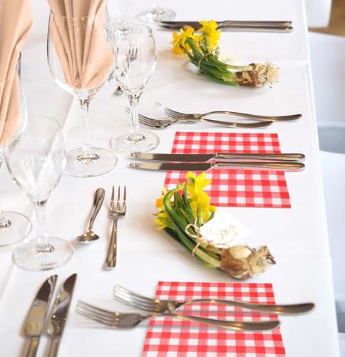 SietDESEO-50-Pieces-3-ply-Red-Gingham-Napkins-Guest-Hand-Towels-Cocktail-Napkins-Paper-Napkins-for-Dinner-Wedding-Birthday-Party-Beverage-Napkins-Disposable SietDESEO 50 Pieces 3 ply Red Gingham Napkins Guest Hand Towels Cocktail Napkins Paper Napkins for Dinner Wedding Birthday Party Beverage Napkins Disposable