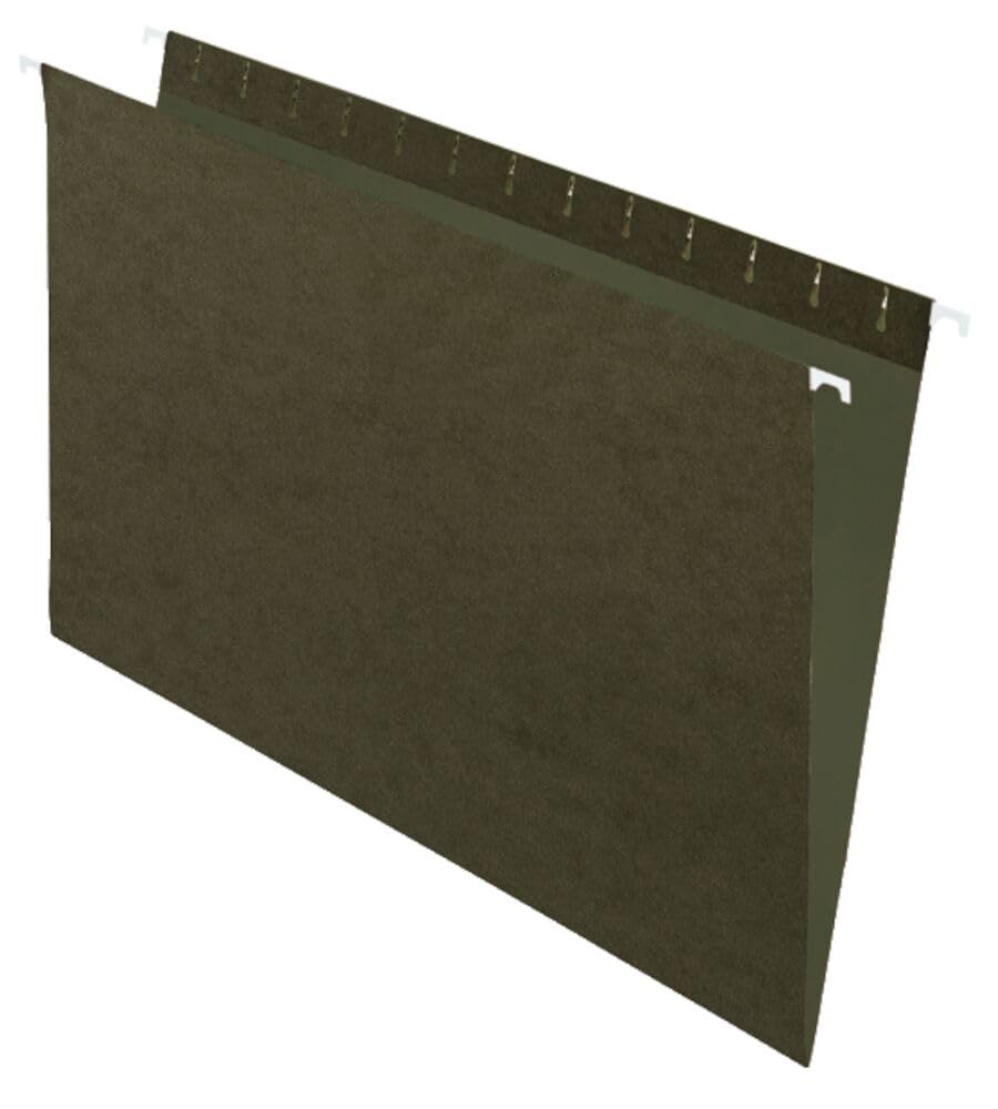 Pendaflex Hanging File Folders, Legal Size, Standard Green, 10-Pack, Lighter Interior to Prevent Misfiling, Coated Rods for Smooth Sliding, for Office or Home File Organization image 2
