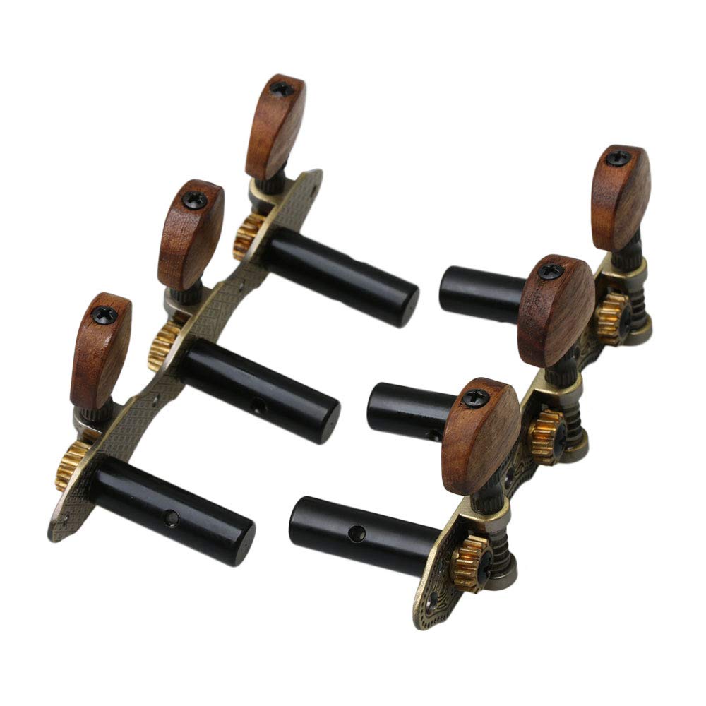 Yibuy Classical Guitar String Tuning Machine Head Guitar Tuning Key Set of 2