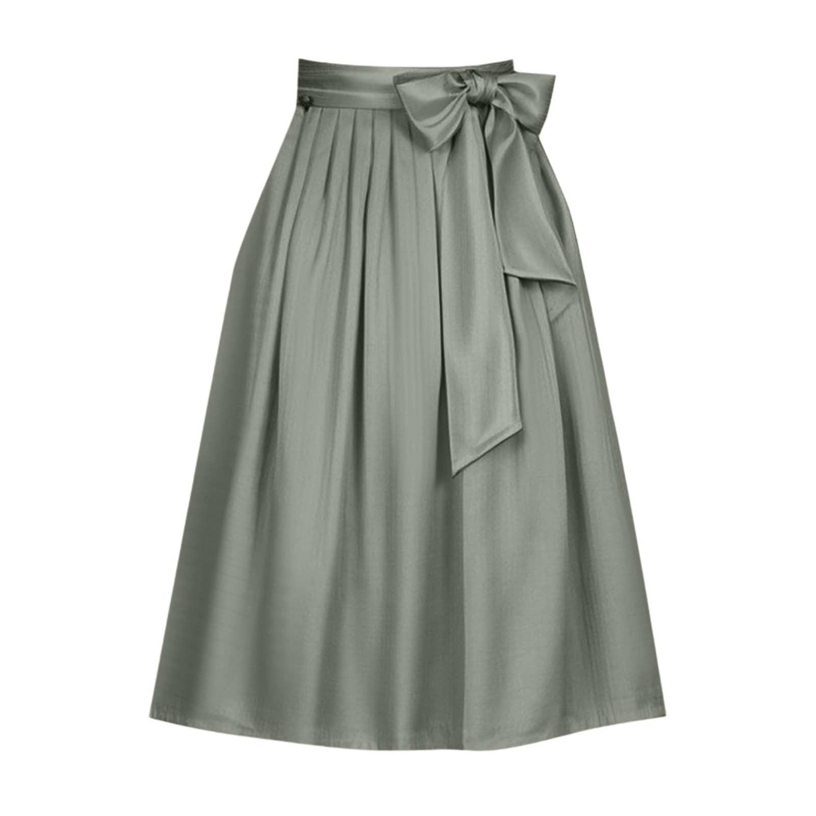 Costume Skirt Women's Dirndl Apron Knee-Length Dirndl Skirt