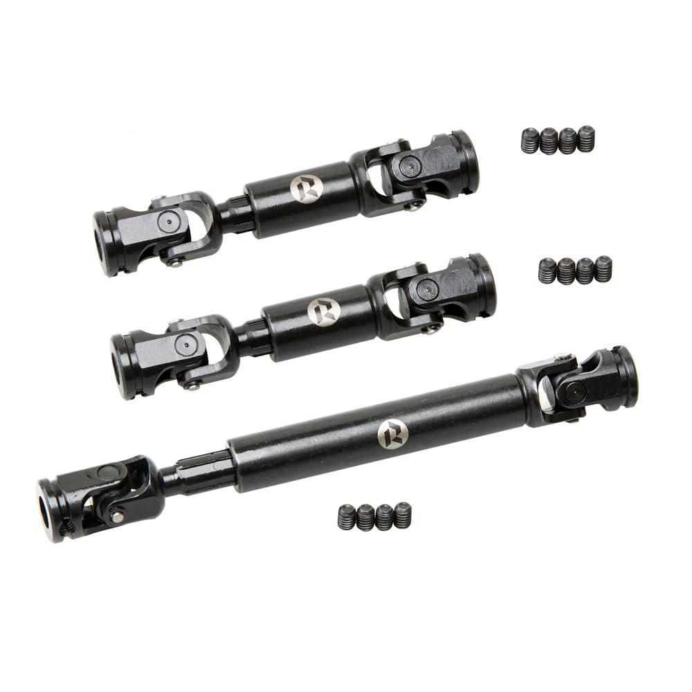 RhinoRC Tiny Stainless Steel Heavy-Duty Drive Shaft for 1/10 RC Crawler Axial SCX10 TRX4 Redcat Gen8(RC Drive Shaft Set)