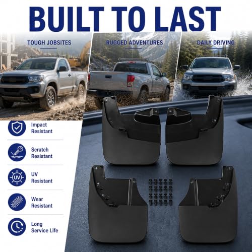 Image of PIT66 Mud Flaps Splash Guards Fit 2007-2013 Toyota Tundra Front & Rear