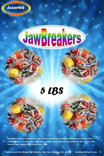 Assorted Jawbreakers 5 Lbs of Individually Wrapped Jaw Buster Candy