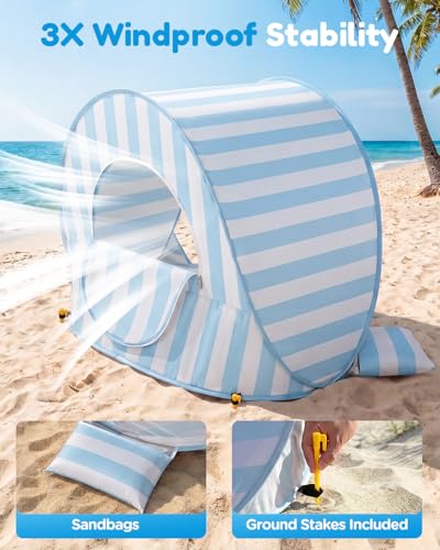 Sino Salected Baby Beach Tent, UPF 50+ Sun Shelter, Pop Up Beach Canopy - image 4