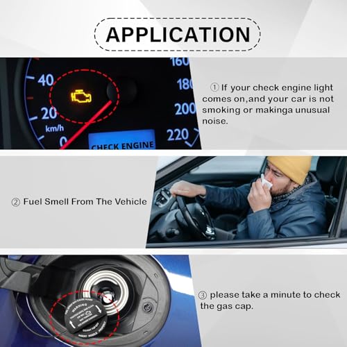 Image of Gas Cap, Fuel Cap with Retaining Strap Replace 8K0201550N, 8K0-201-550-N, 8K0 201 550 N Compatible with Audi - A4, A4 Quattro, A5, A5 Quattro, A8 Quattro, Q5, RS5, S4, S5, S8, SQ5, allroad