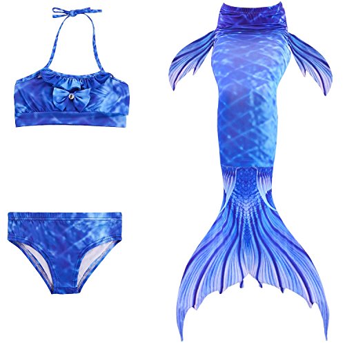 Girls Swimsuit Mermaid Tails for Swimming Princess Bikini Bathing Suit Set Can Add