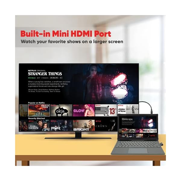 Simbans [3 Bonus Items] TangoTab XL 11.6 Inch Tablet and Keyboard, 2-in-1 Mini Laptop, Android 10, 4 GB RAM, 64 GB Storage, Mini-HDMI, 8MP Camera, USB, GPS, Dual WiFi, Bluetooth Computer PC - TLXL