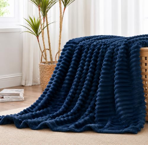 Image of Rangrika.in Ultra Soft Bed Blanket, Premium Flannel Fleece Plush Throw, Ribbed Texture Mink Touch, Lightweight Warm Cozy AC & Mild Winter Use, Machine Washable (Green, Double)