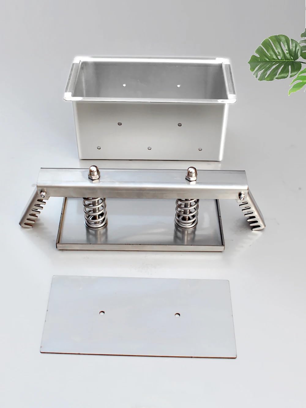 Herramienta de Prensado de Carne 1kg, Caja de Herramientas para Prensado de Carne de Jamón, Rollos de Carne de Res/Carne Cocida/Congelada, Herramienta de Formación de Acero Inoxidable 200x100x70mm