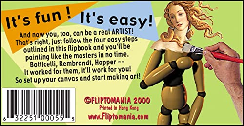 Image of Wacky Art Flipbook 3-Pack for Kids 6-12, Animation Flip Books for Art | Mona Lisa, Botticelli's Venus & Hokusai Wave on Flip Book Paper, Educational Art Flipbook Set for Boys & Girls, Animated Art