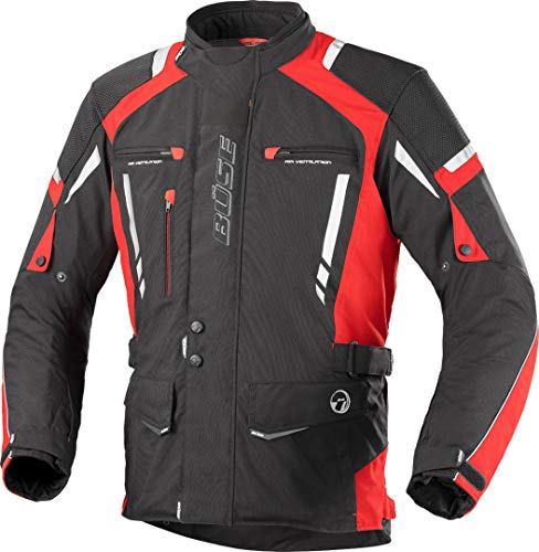 Büse Torino Pro Hombre de moto chaqueta en negro/rojo