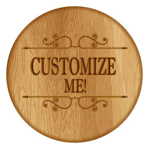 Customizable Glass Rimmer Lid - Wood Design