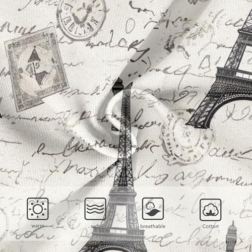 Cotton Girls Underwear Toddler Vintage Eiffel Tower Postcards Panties for Girl Personalized Briefs Underpants 2t3