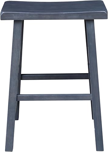 Miniatura 21 de IC International Concepts, Taburete para asiento de sillín-24 pulgadas de alto, madera sólida/real, madera de parawood resistente, Diy, listo para