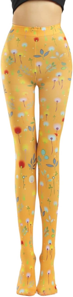 Sahabowi Women's Sheer Tights, Digital Print Designs Stockings