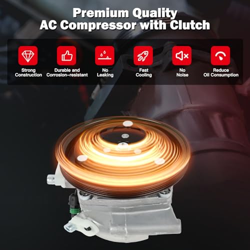 Image of cciyu Air Conditioning Compressor for Smart Fortwo 1.0L 2008-2015