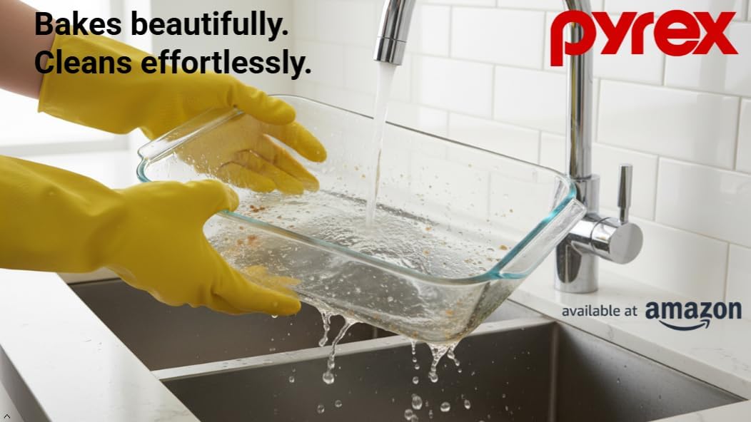 Pyrex 233-D 5 Qt Deep Hold-Everything Glass Baking Dish (Great for baking Casseroles, Lasagna, Cakes, and Much More) - Made in the USA