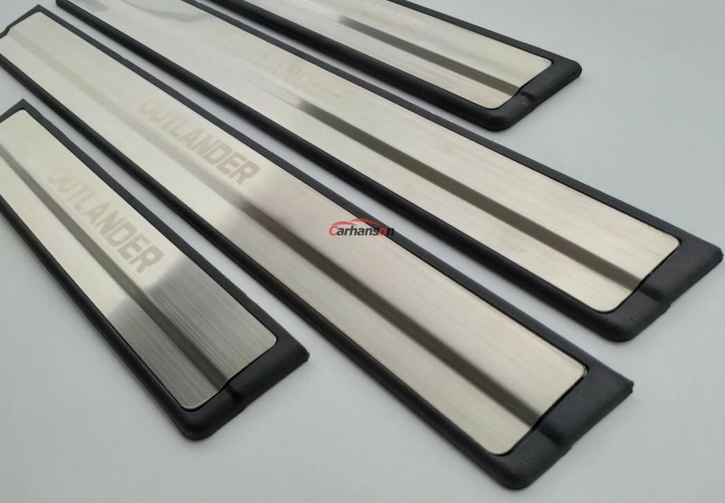 Car Door Sill Scuff Protector, for Mitsubishi Outlander 2013-2022 Accessories Parts, Door Entry Guard Plate Trim Cover, Auto Interior Accessory Kick Pane
