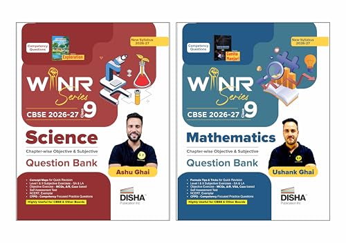 Image of Combo (2 Books) WINR Series CBSE 2026-27 Class 9 Science & Mathematics Chapter-wise Objective & Subjective Question Bank | One-shot solution for 2027 Exam | Fully Solved