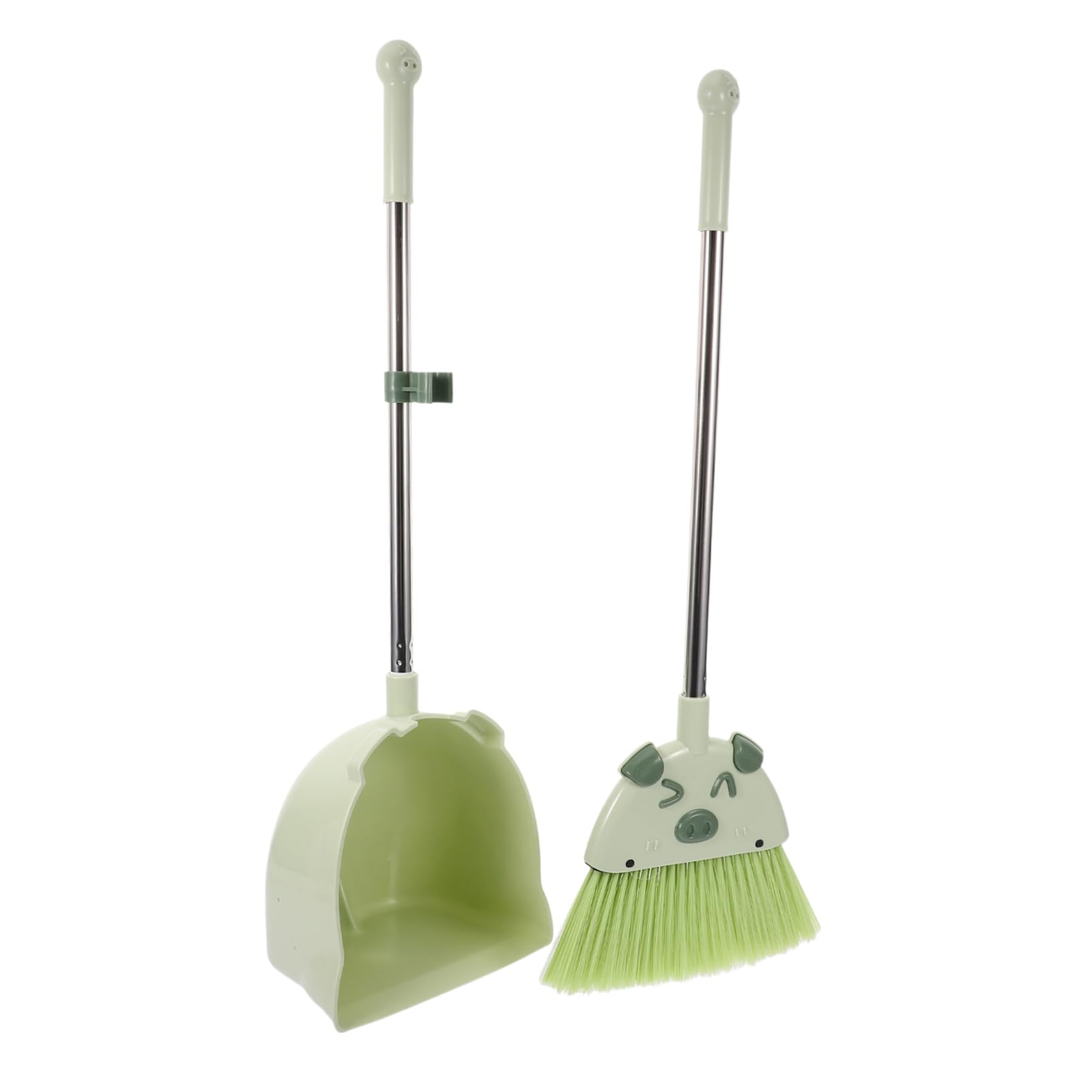 HAPINARY 2-in-1 Kids Broom Dustpan Set Long Handle Dustpan Toddler Cleaning Tools Safe Material Broom Set for Kids