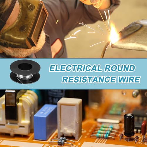 QUARKZMAN 2 Stück 32 Gauge Nichrome Heizdraht 0.2mm x 5m Cr20Ni80 Schneidedraht Widerstandsdraht Hochtemperatur für Reparatur von Elektronischen Komponenten Chemie Technik Heizelemente