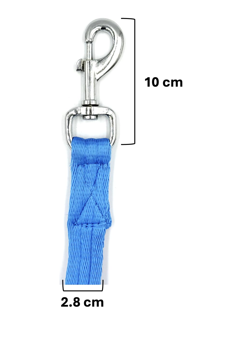 JA4012 - Guinzaglio lungo per equitazione, extra morbido, 8 m, in nylon con cinturino da polso e moschettone antiscivolo, con custodia (azzurro)