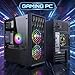 STGAubron Gaming PC Computer Desktop, AMD Ryzen 5 5500 up to 4.2GHz, GeForce RTX 3050 6G, 16G DDR4, 512G SSD, WiFi 6 5G & BT 5.2, RGB Fan x2, Windows 11 Home
