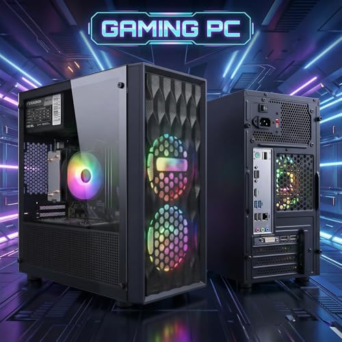 STGAubron Gaming Desktop PC, Intel Core i7 8th Gen up to 4.1G, Radeon RX 590 8G, 16G DDR4, 512G SSD, WiFi 6, BT 5.2, RGB Fan x2, Windows 11 Home - Image 4