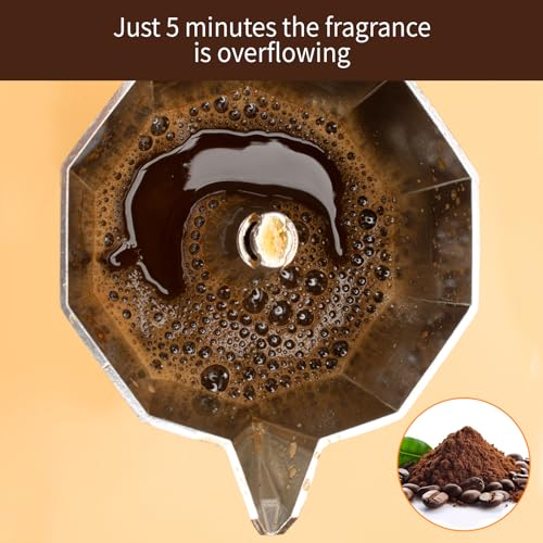 Image of LAOION 6 Cup Electric Moka Pot, 300ml Portable Espresso Maker