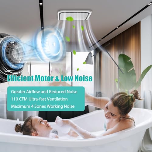 S97015162 Fan Motor Assembly Compatible with Broan NuTone Bathroom Exhaust Fans with 8" x 8-1/4" Housing, for 678-G/2678F-A, 683-C, 770RLTK, 676-D, 763N, 684-D Fans (110 CFM / 4 Sones) by Generic - Used condition - Image 3