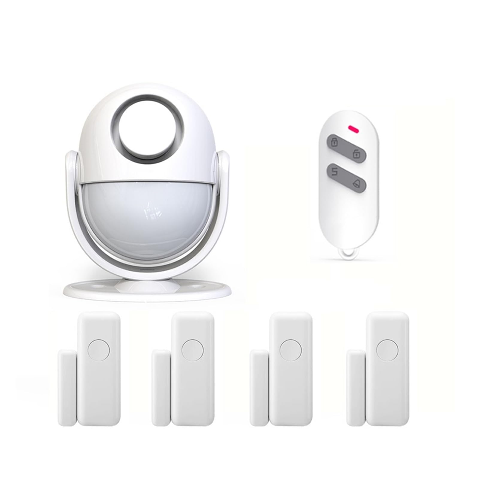 Sistemi di Sicurezza per La Casa WiFi Smart Home Security di Allarme 120dB Funziona con RF433 Rilevatore PIR Sensore Porta Smart Life App Antifurto(Kit 4)
