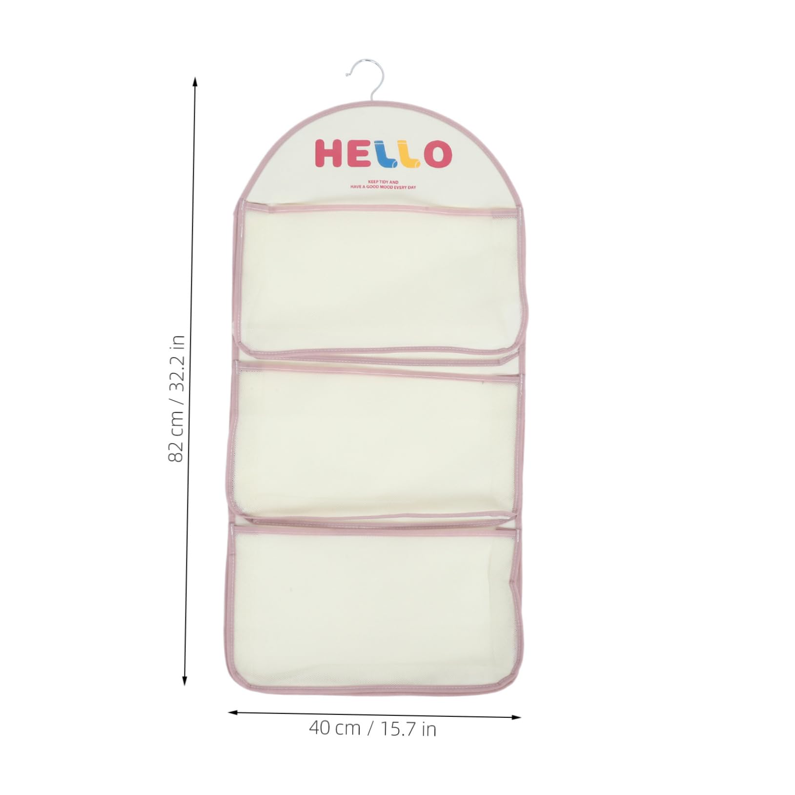 VALICLUD Hanging Organizer with Transparent Window Non Woven Storage Bag for Accessories Heavy Duty Hooks for Easy Installation for Closet Door Storage Design Powder