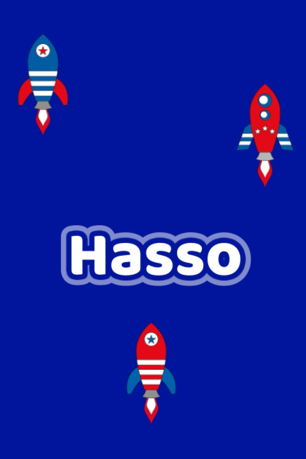 Hasso: Personalisiertes Vornamen Notizbuch / Tagebuch - 120 Seiten - Punkteraster - Format 6x9 ca. DIN A5