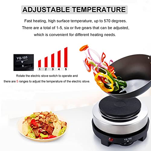 Mini Stove,Portable 500W Electric Mini Stove Hot Plate Multifunction Home Heater (US Plug 110V), suitable for the soup and the porridge,hot pot - Image 5