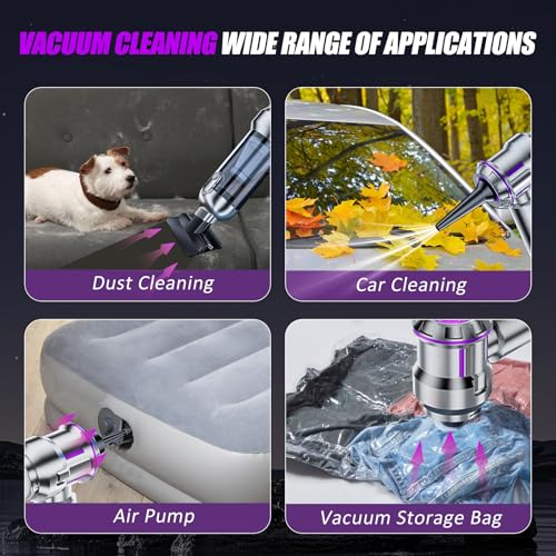Image of Cordless Handheld Vacuum Cleaner, Rechargeable Mini Vacuum Cleaner, 16000Pa Handheld Portable Small Vacuum Cleaner with Multiple Nozzles, Dust Duster for Car, Home, Office, Pets