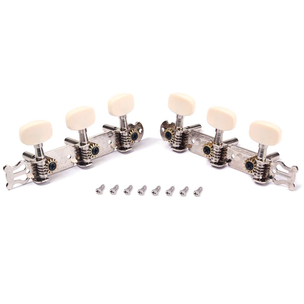 RuiJOTWAT 2pcs Classical Guitar Tuner Tuning Keys Pegs Machine Heads cream