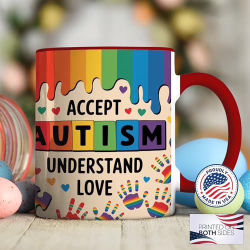 Taza de cerámica para conciencia del autismo 11 onzas miniatura 3