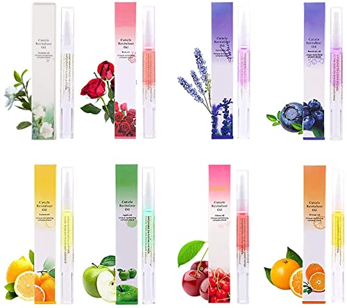 Lynnelee 8Pcs Cuticle Oil Pen For Nail Care, Nail Oil Manicure Repair, 8 Kinds Of Smell Cuticle Revitalizer Oil Pen, Nails Repair Serum Strengthener Cream Nourishment Polish For Nails #TOP27
