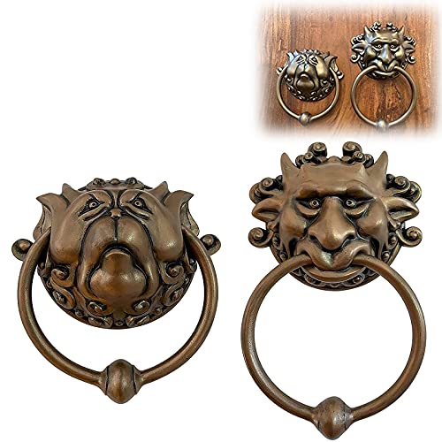 Türklopfer, Vintage Messing Dekorative Haustür Klopfer Manuelle Türklingel, Wandkunst Dekorative Harz Handwerk Geschenk für Tür Cover