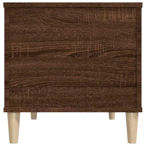 Table basse chêne marron gain de place pour optimiser les petits salons - 7