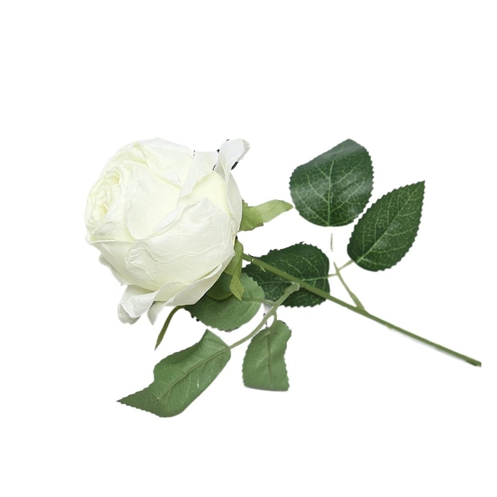 HamPaesk 12pcs Branch Silk Artificial Flowers Restaurant Decoration Simulation Fake Flower(White)