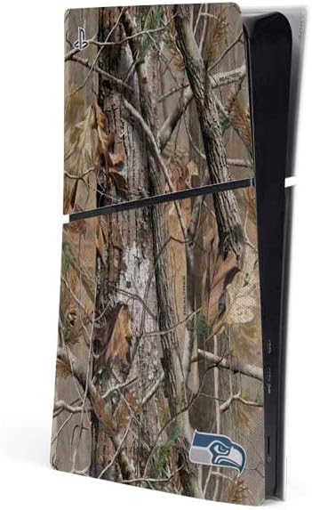 Skinit Decal Gaming Skin Compatible with PS5 Slim Digital Edition Console - Officially Licensed NFL Seattle Seahawks Realtree AP Camo Design