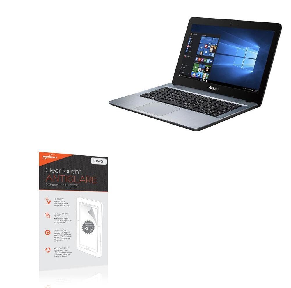 BoxWave Screen Protector Compatible With ASUS Laptop X441BA - ClearTouch Anti-Glare (2-Pack), Anti-Fingerprint Matte Film Skin