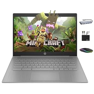 HP Chromebook – Computadora portátil HD de 14 pulgadas para negocios estudiantiles, procesador Celeron N4120 de cuatro núcleos, 4 GB de RAM, 564 GB de almacenamiento (64 GB eMMC + 500 GB Ext), cámara