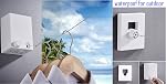 Retractable Clothesline Clothes Line Retracting Outdoor/Indoor, Heavy Duty Stainless Steel Adjustable Drying Rope Wire Dryer with ABS case+Aluminum, Self Adhesive Wall Mount 13.8 Feets White